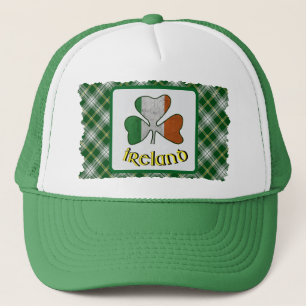 Casquette Drapeau irlandais Shamrock St Patrick Tartan