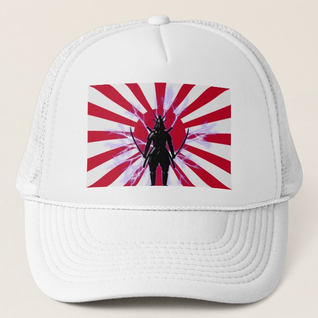 Casquette Drapeau japonais et guerrier Sun Samurai émergent (Devant)