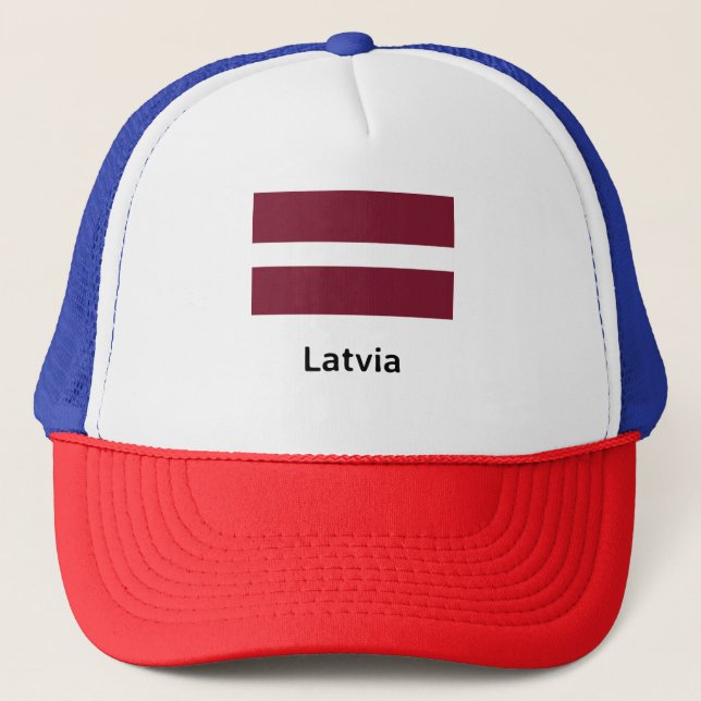 Casquette Drapeau Lettonie (Devant)
