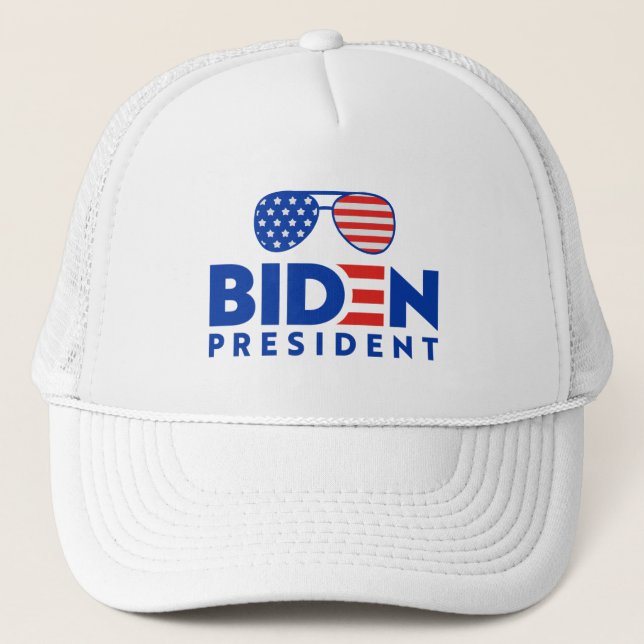 Casquette Drapeau Lunettes de soleil Joe Biden Président Éle (Devant)