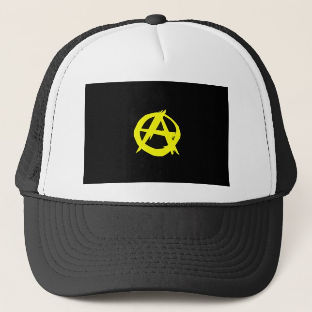 Casquette Drapeau noir et jaune de capitalisme d'Anarcho (Devant)