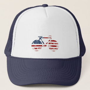 Casquette drapeau patriotique États-Unis d'Amérique vélo