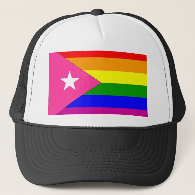 Casquette Drapeau portoricain de gay pride (Devant)