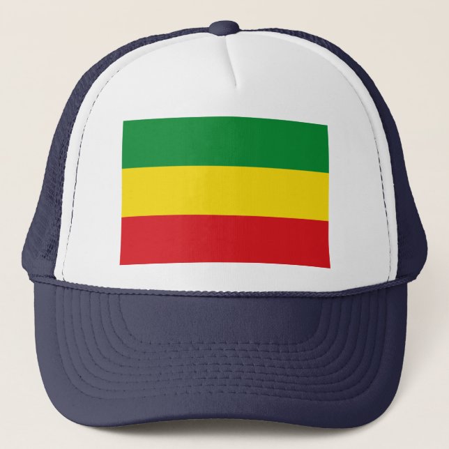 Casquette Drapeau rastafarien Rasta Ethiopie (Devant)