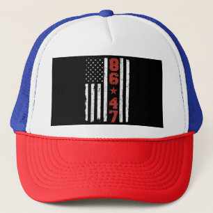 Casquette Drapeau rétro Vintage USA 86 47 Anti Trump