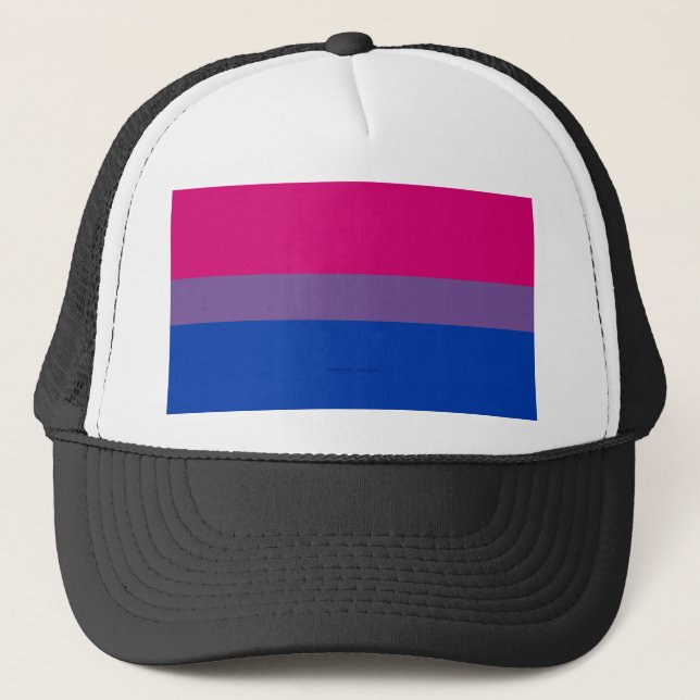 Casquette Drapeau SlipperyJoe's Bisexual Pride lavande-rose (Devant)