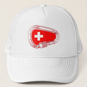 Casquette Drapeau Suisse Escalade carabiner