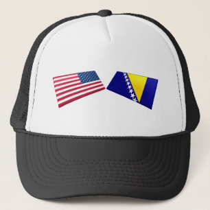 Casquette Drapeaux des USA et de la Bosnie-Herzégovine