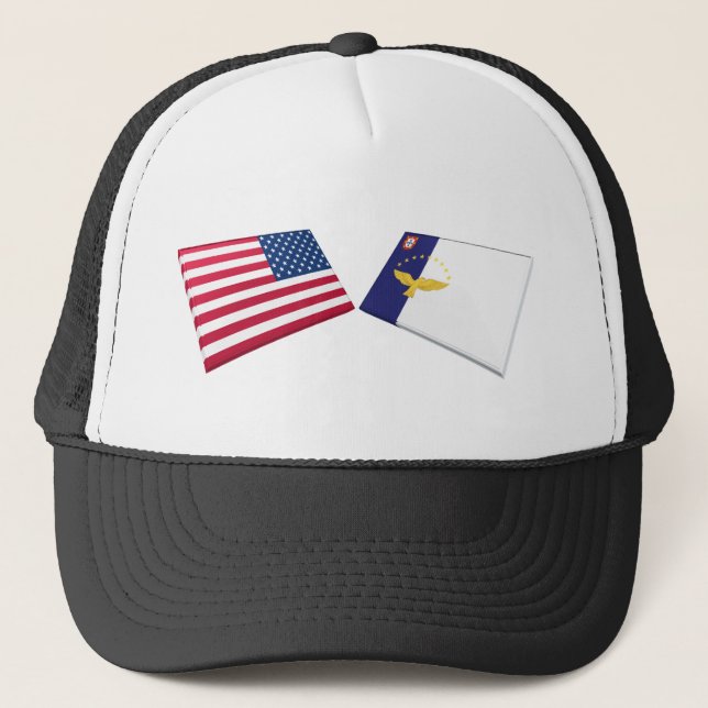 Casquette Drapeaux des USA et des Açores (Devant)