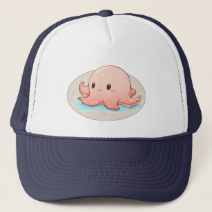 Casquette Drawing of a rose Baby Octopus
