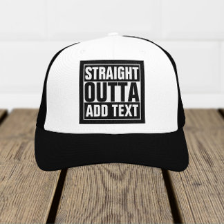 Casquette DROIT OUTTA - ajoutez votre texte ici/créez votre 
