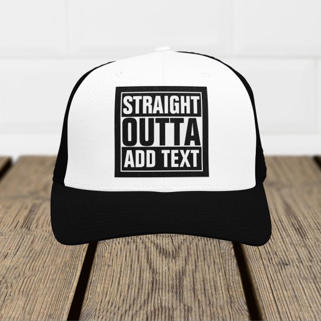 Casquette DROIT OUTTA - ajoutez votre texte ici/créez votre  (Créateur téléchargé)