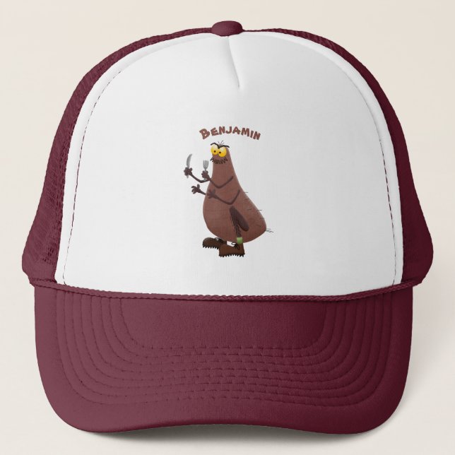 Casquette Drôle affamé pulette affamée dessin animé (Devant)