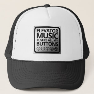 Casquette Drôle Ascenseur Musique Poussant Tous Mes Boutons