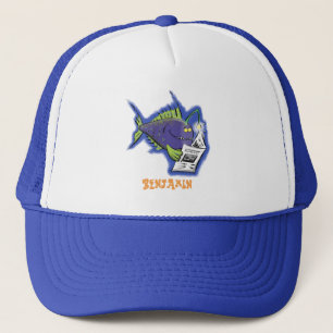 Casquette Drôle caricature de poisson de pêcheur