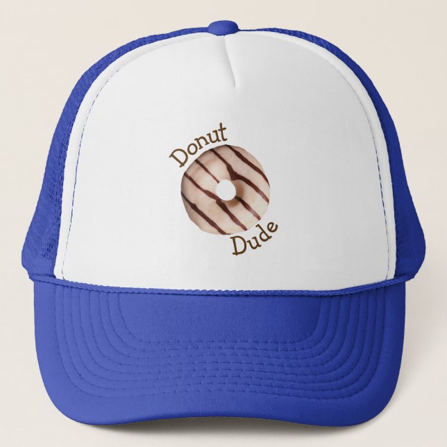 Casquette Drôle chapeau de Trucker Retro Donut Dude (Devant)