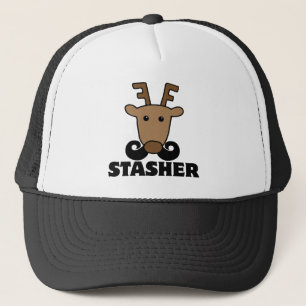 Casquette drôle dash stasher moustache renne