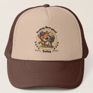 Casquette drôle de chant de chat