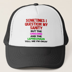 Casquette drôle de licorne lutin de folie