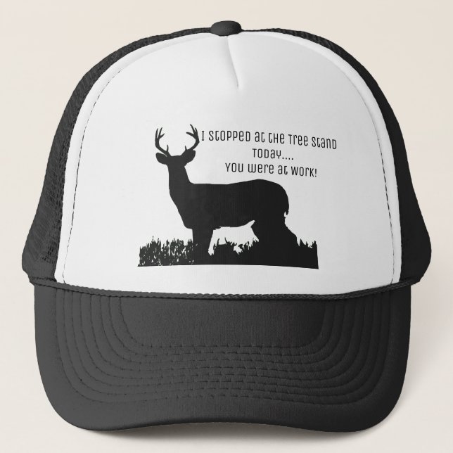 Casquette drôle de support d'arbre de chasse de (Devant)
