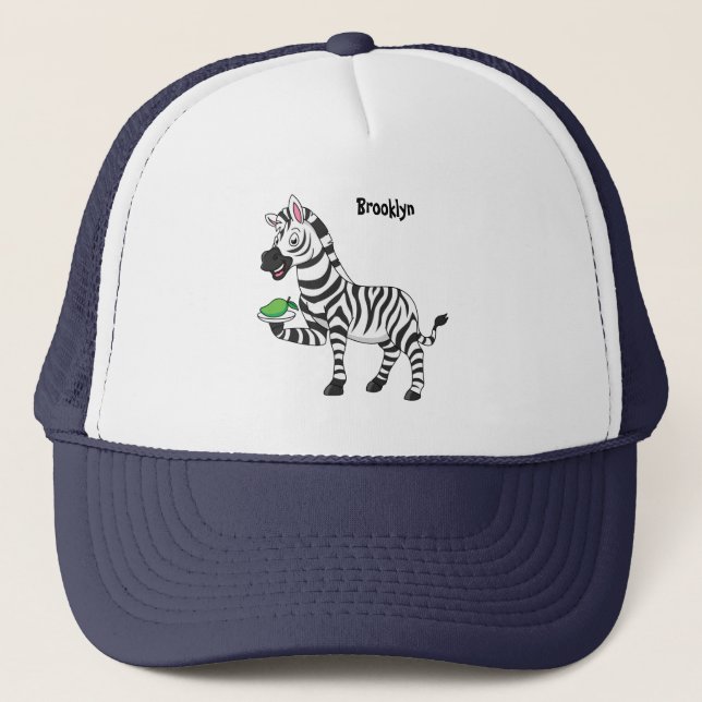 Casquette Drôle dessin animé zèbre (Devant)