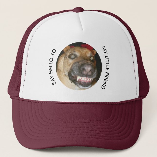 Casquette Drôle Dites Hello Black & Tan German Shepherd Chie (Devant)