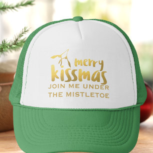 Casquette Drôle Festif Mistletoe Kisser Trucker Chapeau