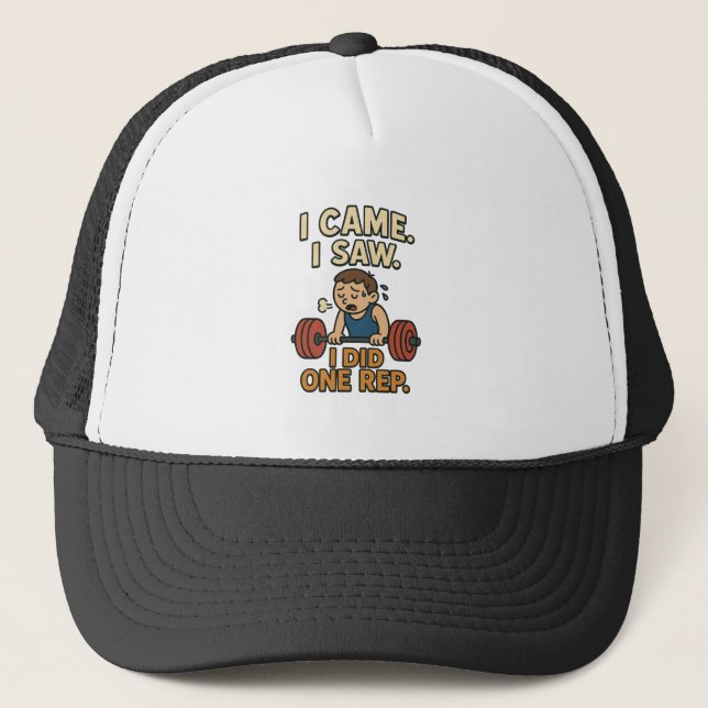 Casquette Drôle Gym Citation Trucker Chapeau (Devant)