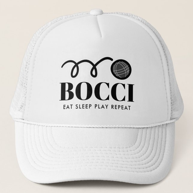 Casquette Drôle italien bocci jeu de balle sport camionneur  (Devant)