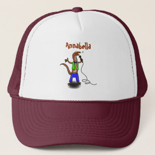 Casquette Drôle lézard chantant avec bande dessinée de micro