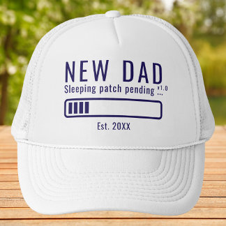 Casquette Drôle Nouveau Papa Sommeil Patch En Attente Bleu E