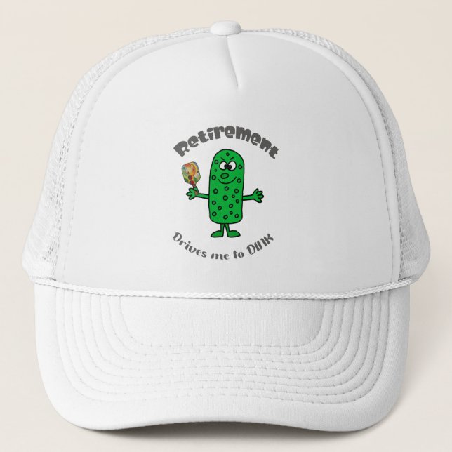 Casquette Drôle Pickle Pickleball Player Retrait Dessin (Devant)