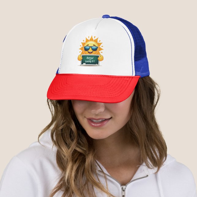 Casquette Drôle "Retraité et l'amour!" Joyeux Sun Cartoon (En situation)