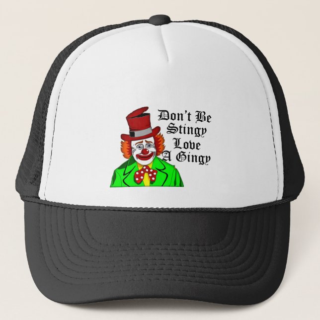 Casquette Drôle Retro Clown Love a Ginger Redhead (Devant)