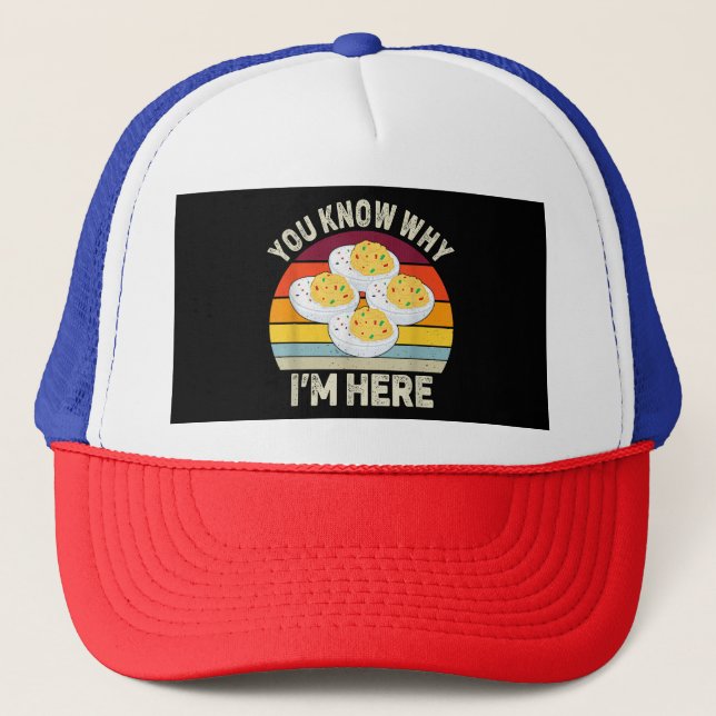 Casquette Drôle Thanksgiving OEufs Dévilés Vous savez pourqu (Devant)