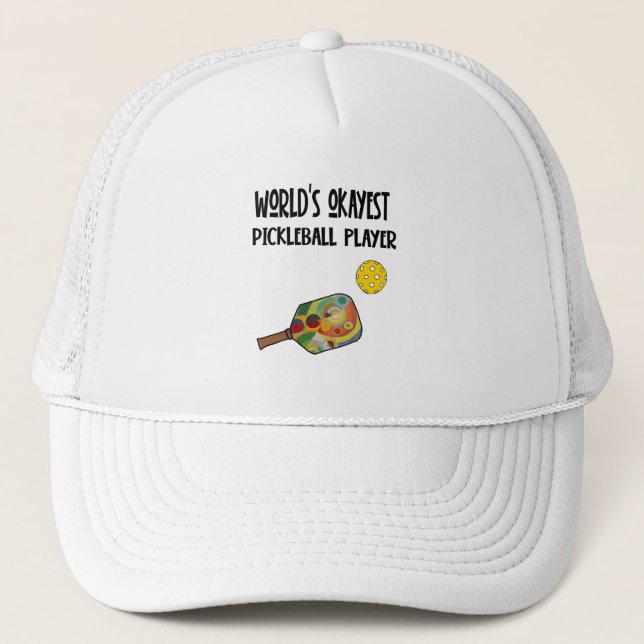 Casquette Drôle World's Okayest Pickleball Player Sports (Devant)