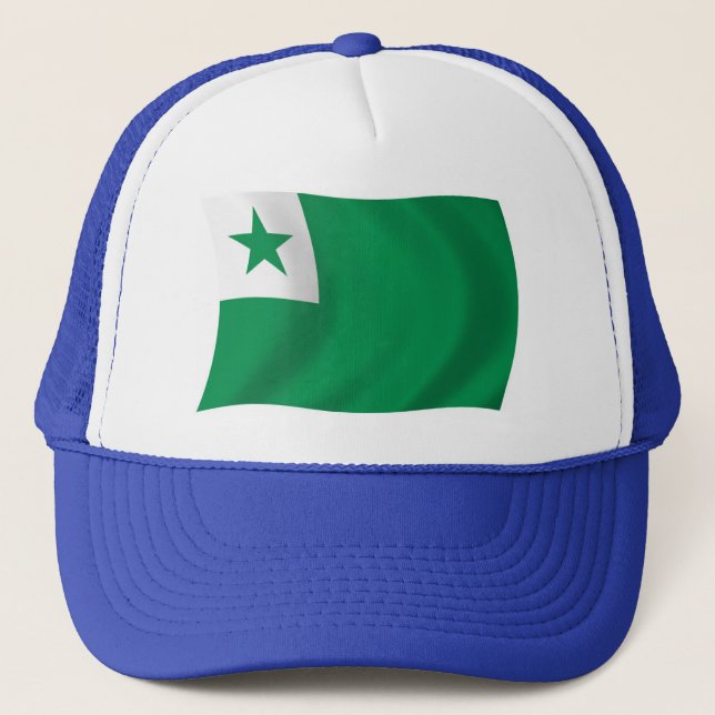 Casquette du drapeau espéranto (Devant)