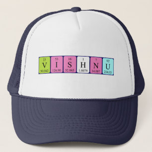 casquette du nom de la table périodique de Vishnu