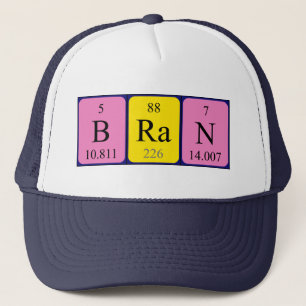 Casquette du nom de table périodique