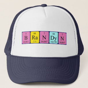 Casquette du nom de table périodique Brandyn