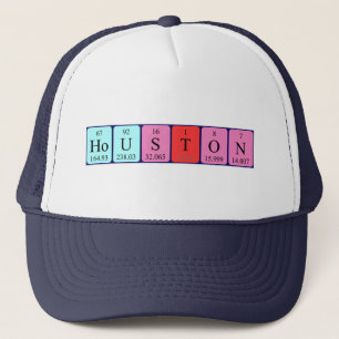 Casquette du nom de table périodique de Houston