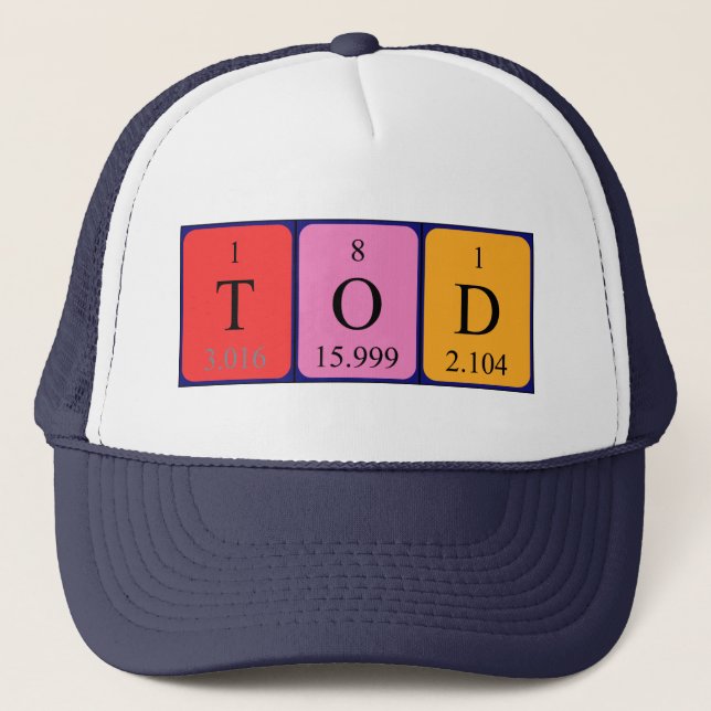 Casquette du nom de table périodique de la bande (Devant)