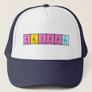 Casquette du nom de table périodique de l'expédite