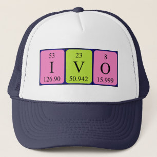 Casquette du nom de table périodique Ivo