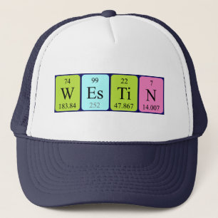 Casquette du nom de table périodique Westin
