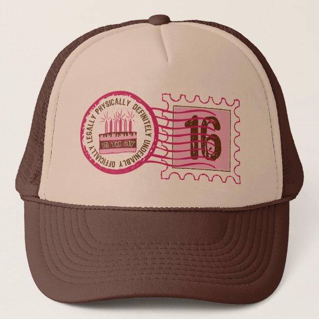 Casquette du timbre 16 d'anniversaire (Devant)