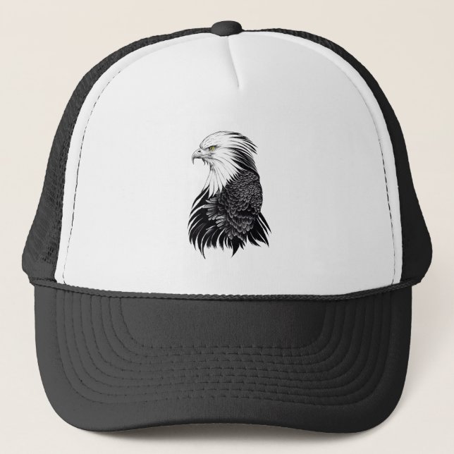 Casquette Eagle Wild Animal Nature Illustration Art tatouage (Devant)