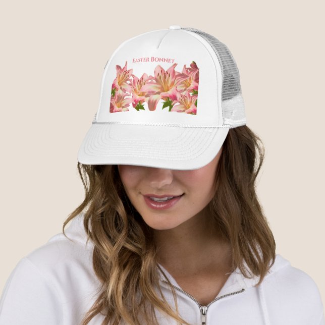 Casquette Easter Bonnet : Floral Photographe Rose Easter Lil (En situation)