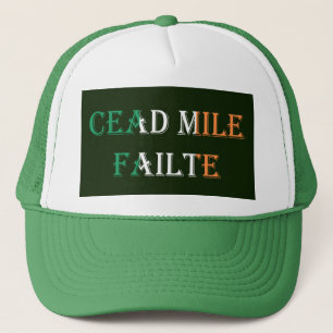 Casquette Échec de Cead Mile sur le drapeau irlandais qui