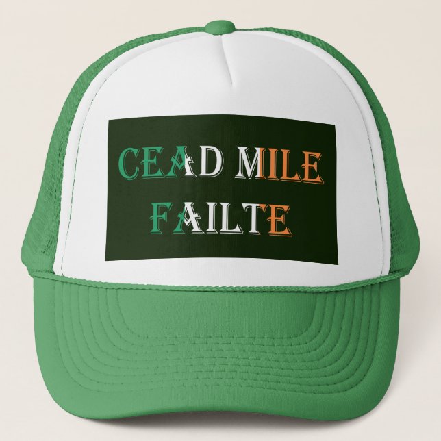 Casquette Échec de Cead Mile sur le drapeau irlandais qui (Devant)